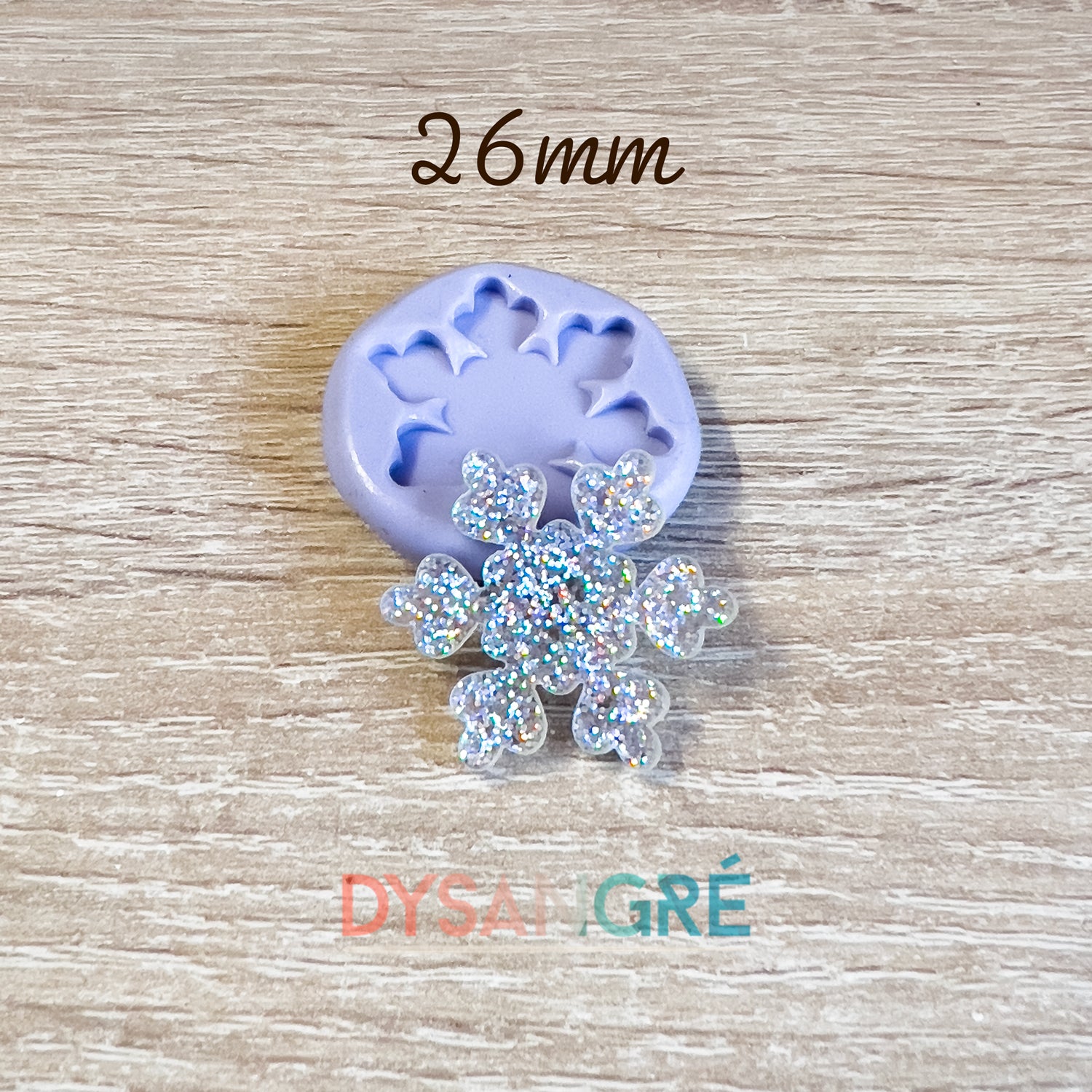 Moule en silicone flocon 26mm