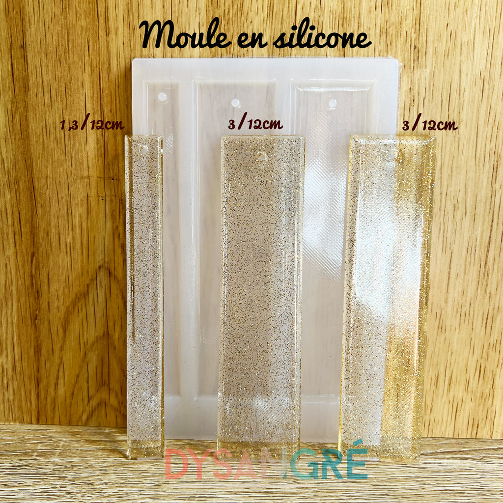 Moule en silicone marque-pages rectangle.