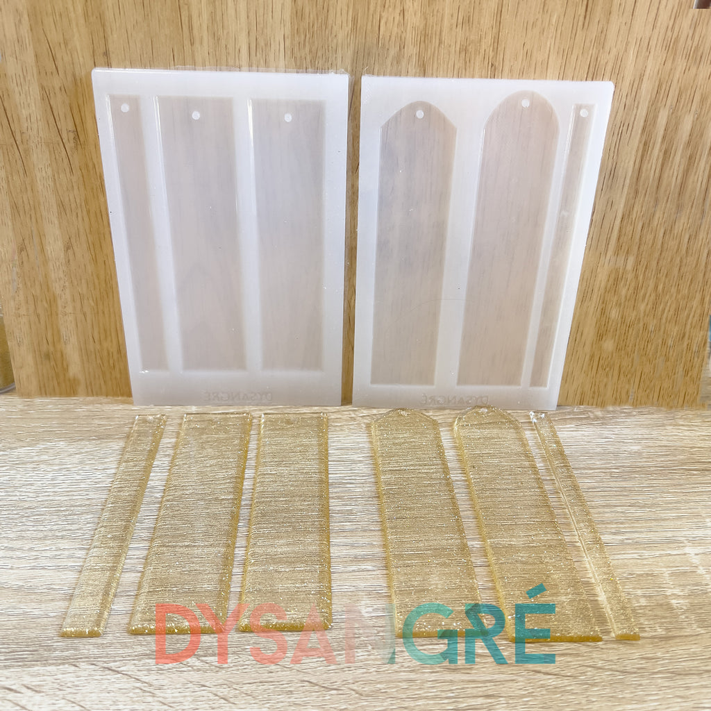 Moule en silicone marque-pages rectangle.