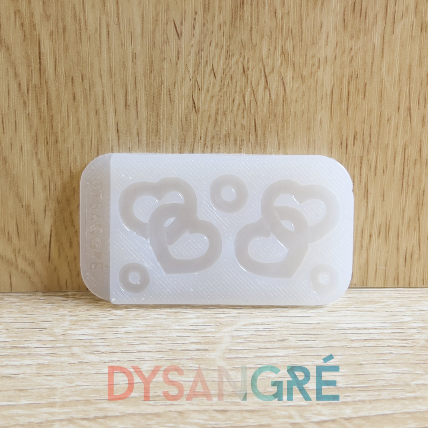 Moule en silicone Pampilles double Coeur entremêlés