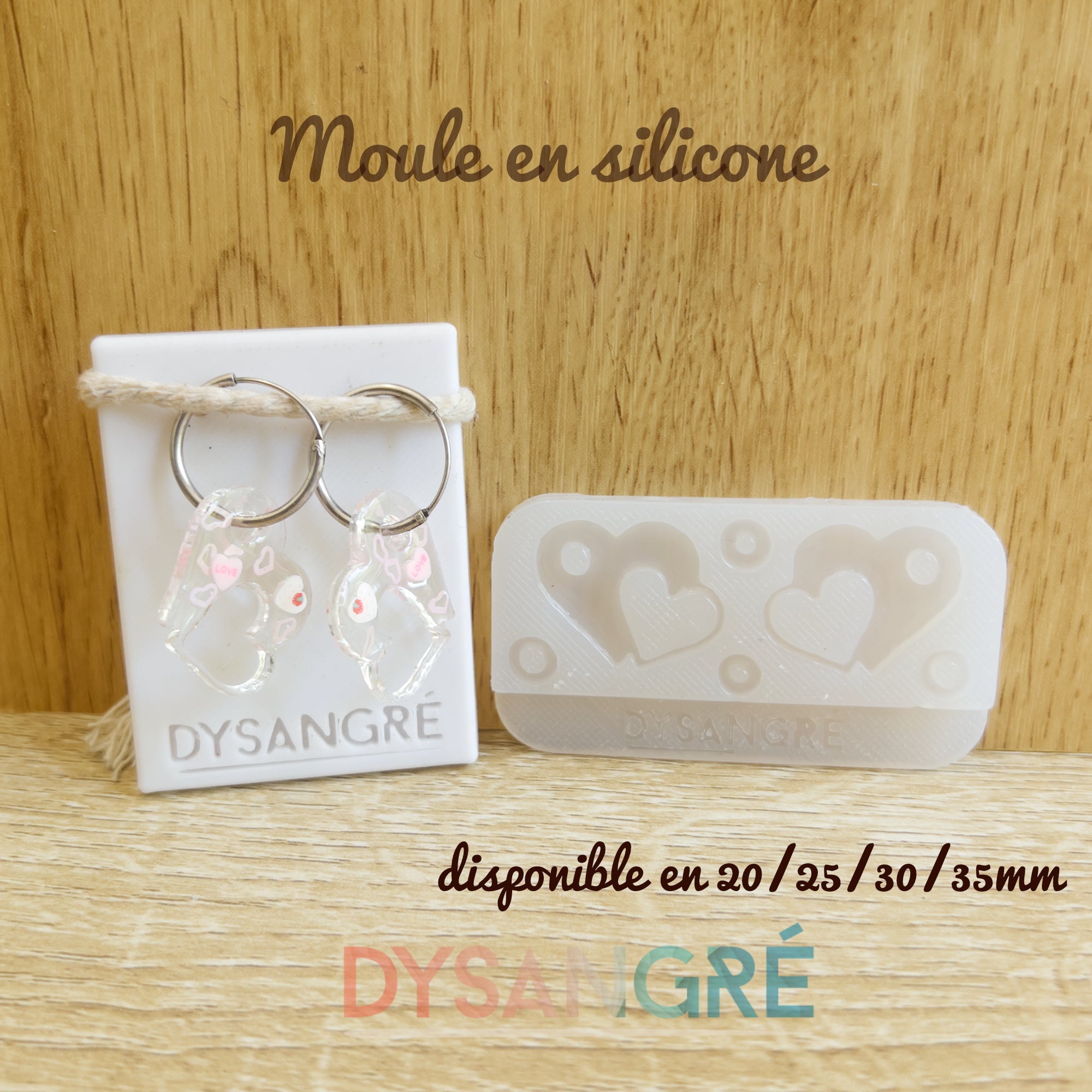 Moule en silicone Pampilles double Coeur
