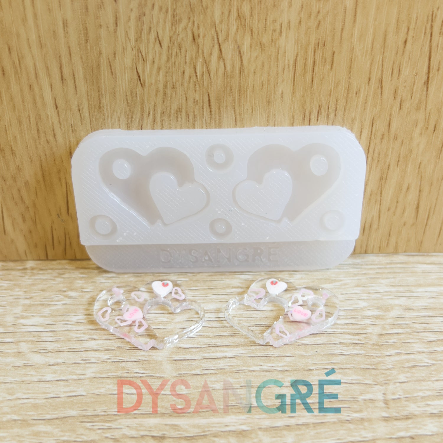 Moule en silicone Pampilles double Coeur