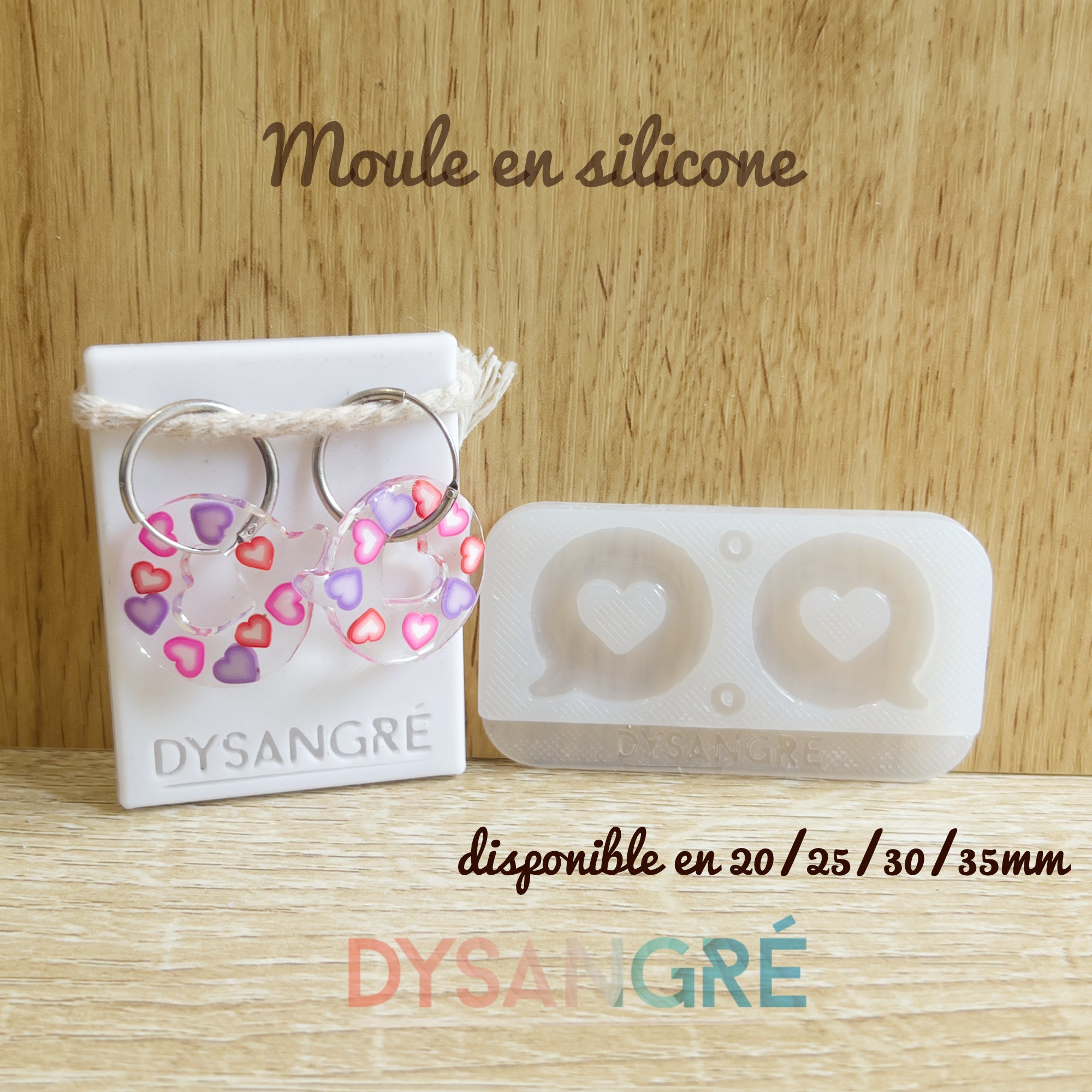 Moule en silicone Pampilles Question de coeur