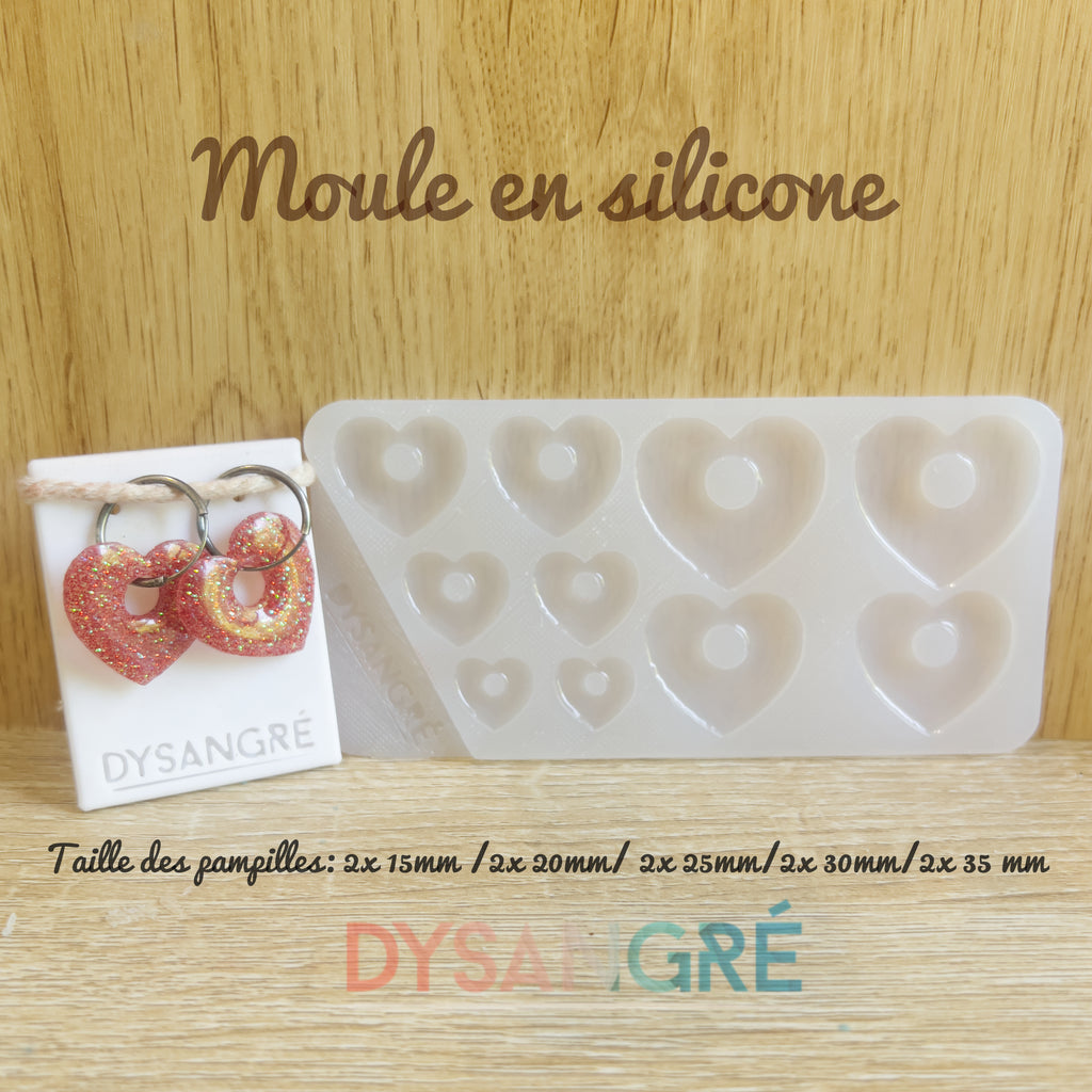 Moule en silicone Pampilles Multi-tailles Coeur simple