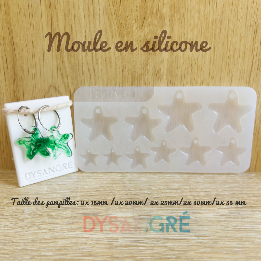 Moule en silicone Pampilles Multi-tailles Etoile de mer