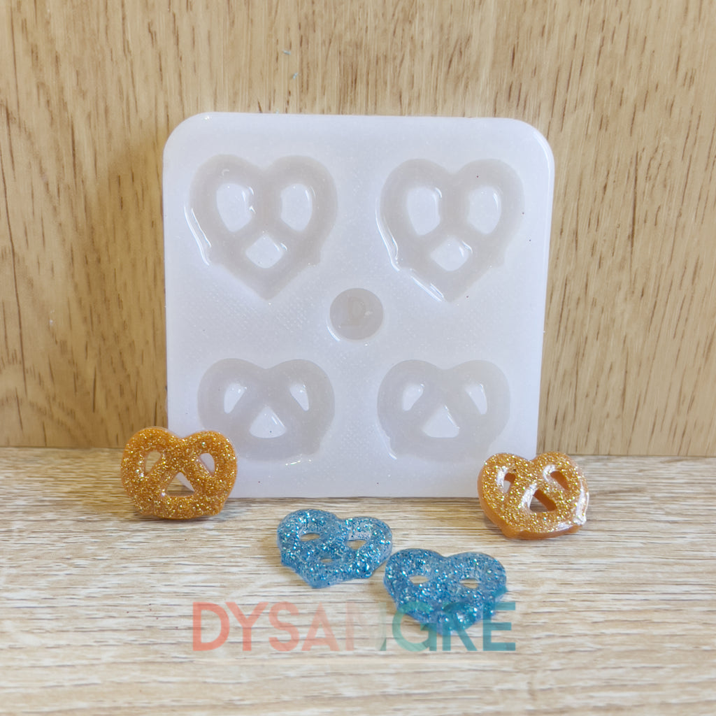 Moule en silicone Duo Pampilles Bretzel / Bretzel coeur