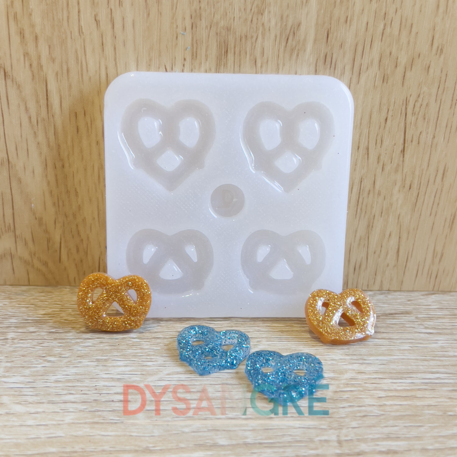 Moule en silicone Duo Pampilles Bretzel / Bretzel coeur