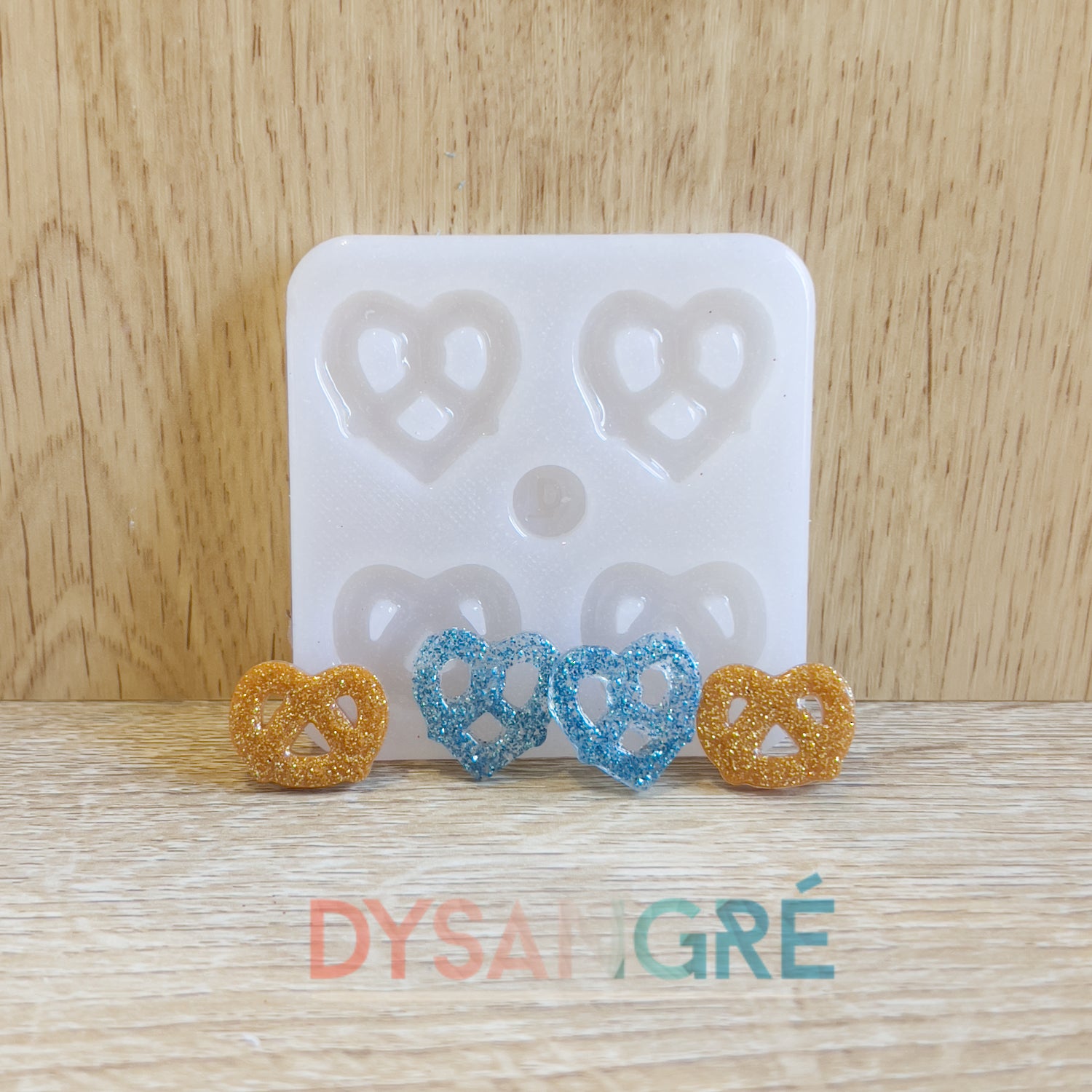 Moule en silicone Duo Pampilles Bretzel / Bretzel coeur