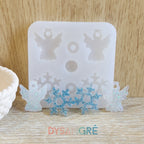Moule en silicone Duo Pampilles Flocons et Anges