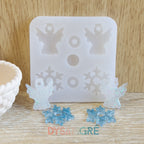 Moule en silicone Duo Pampilles Flocons et Anges