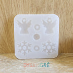 Moule en silicone Duo Pampilles Flocons et Anges