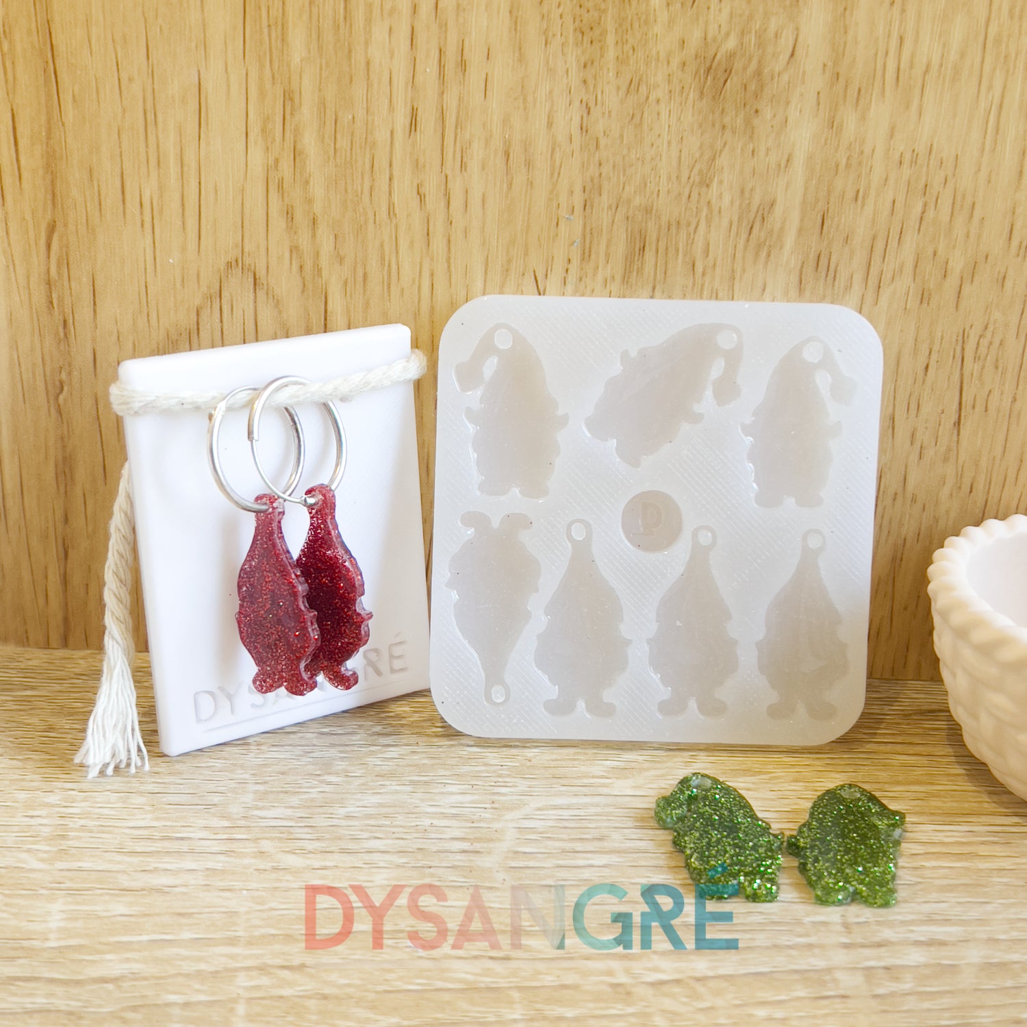 Moule en silicone Duo Pampilles Gnome de Noël