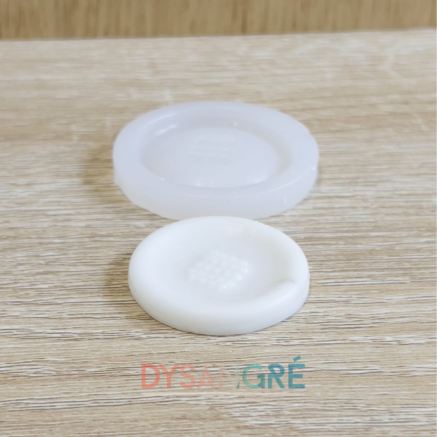 Moule en silicone Galets anti-stress texturé, Worry Stone 34mm