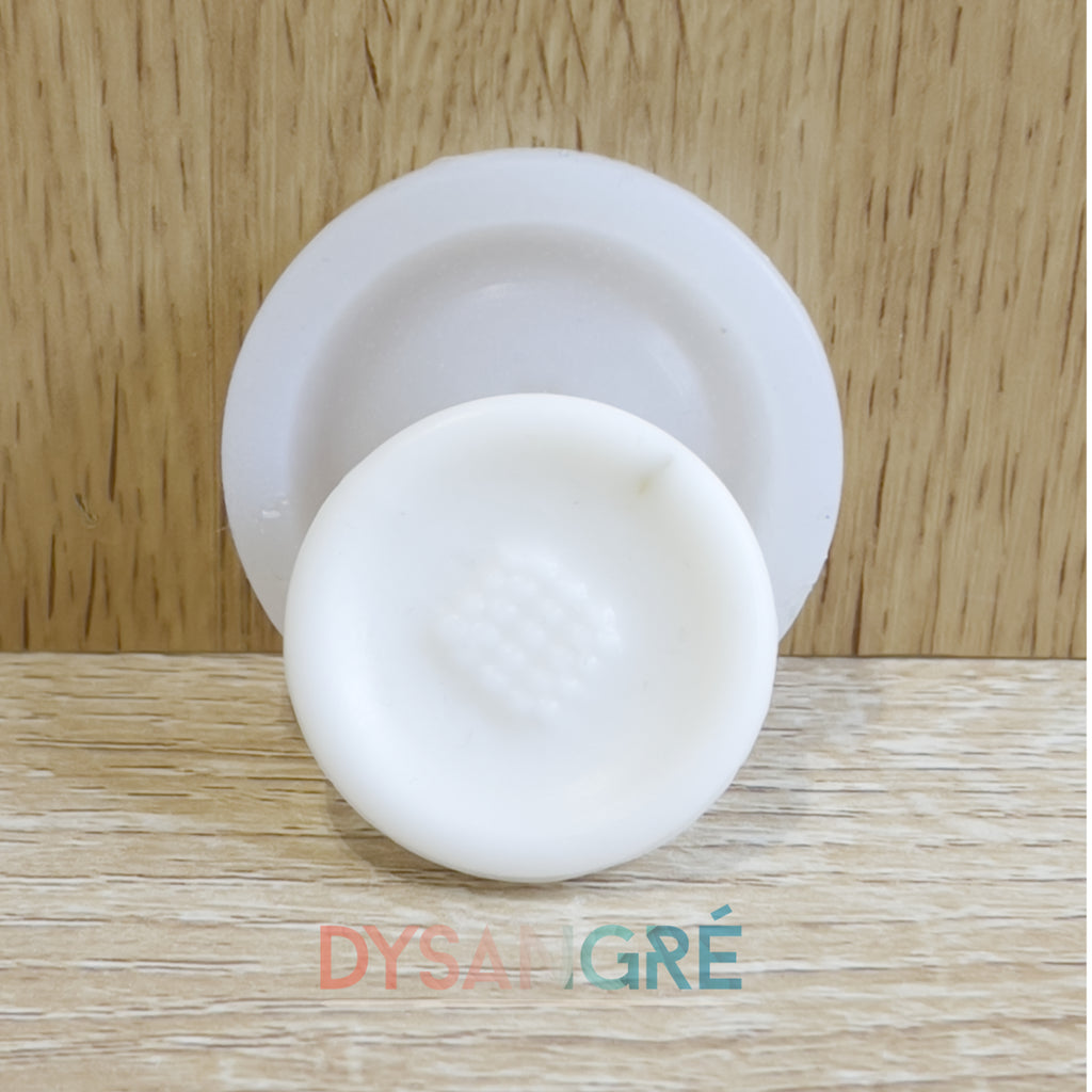 Moule en silicone Galets anti-stress texturé, Worry Stone 34mm