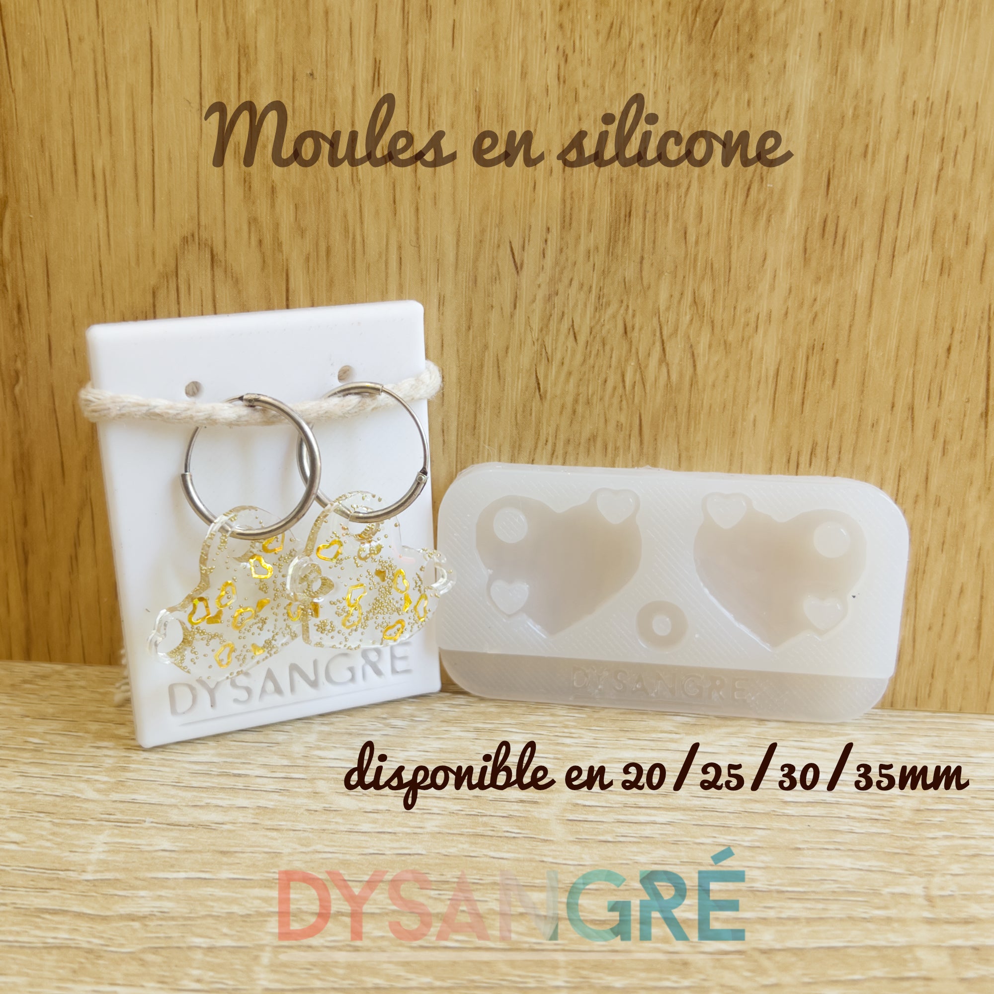 Moule en silicone Pampilles Triple Coeur