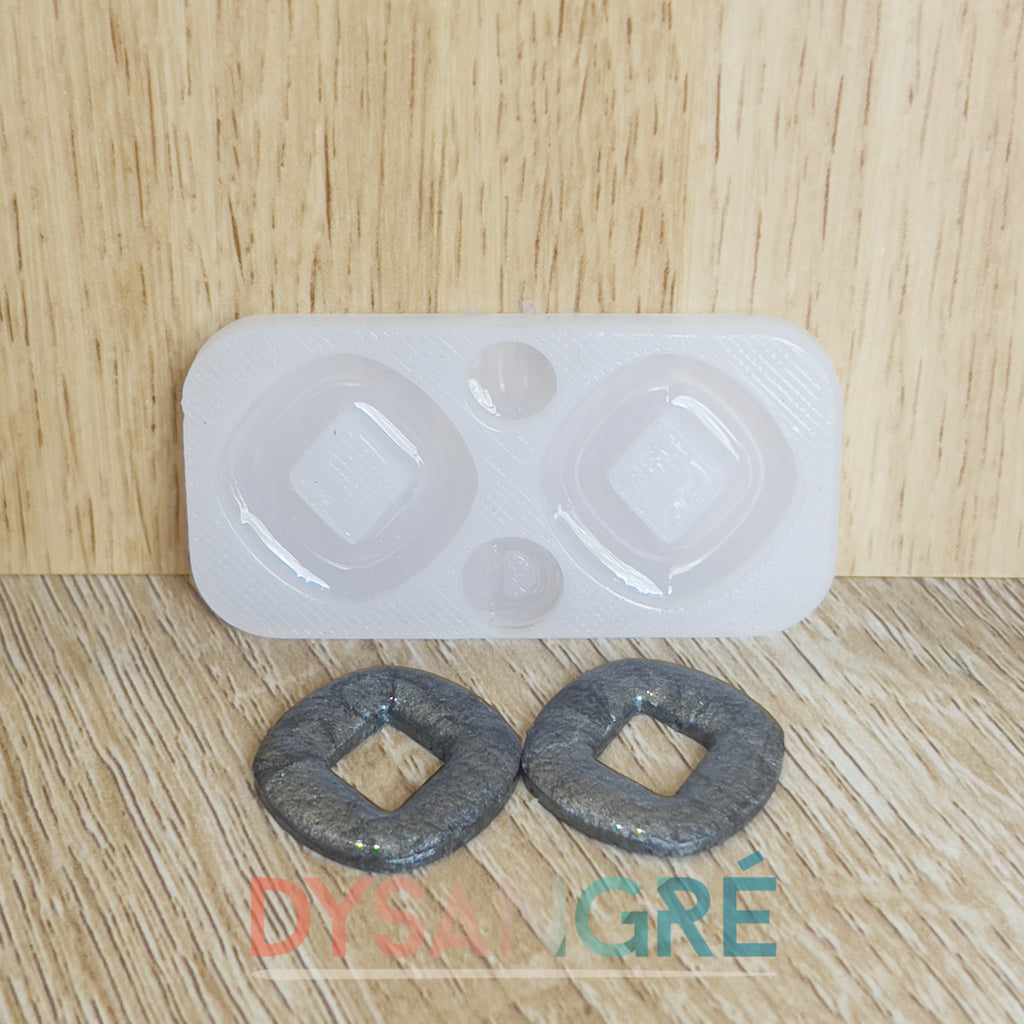 Moule en silicone Pampille Losange évidé