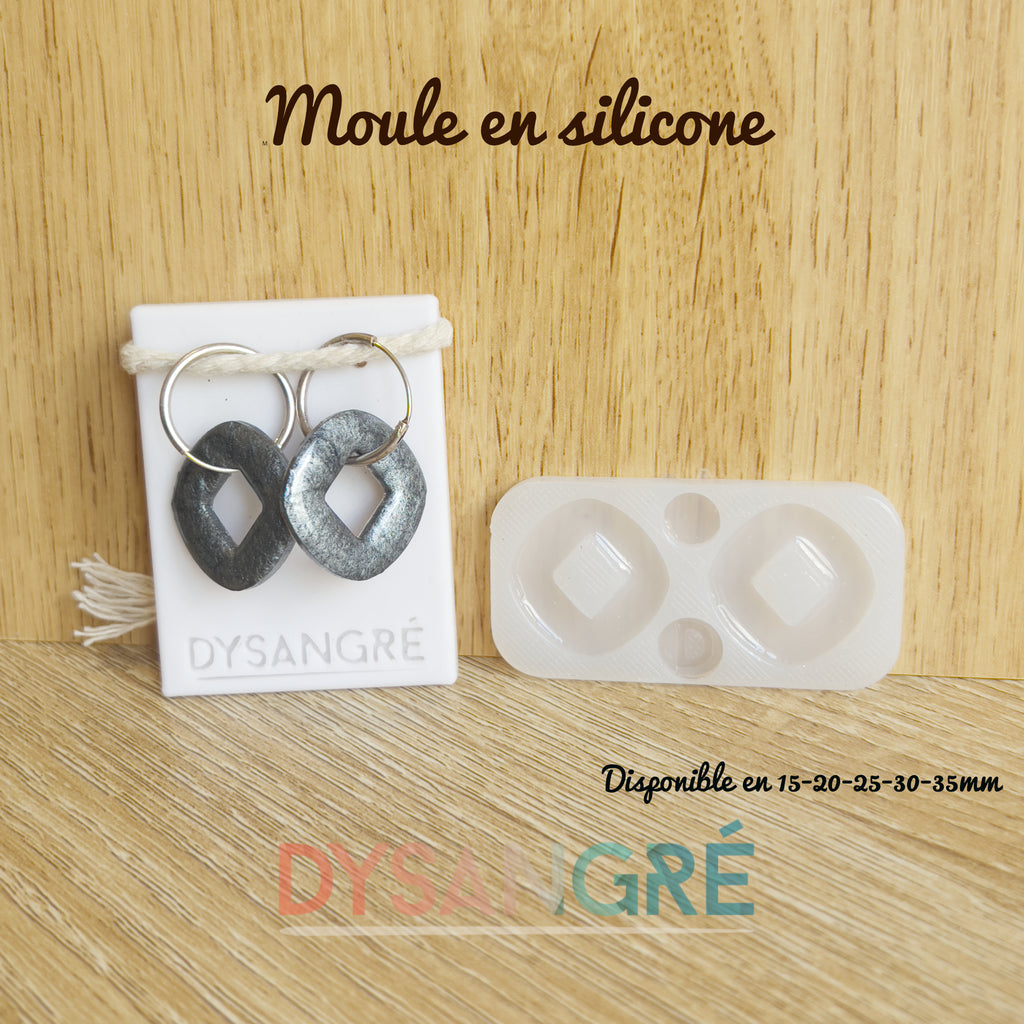 Moule en silicone Pampille Losange évidé