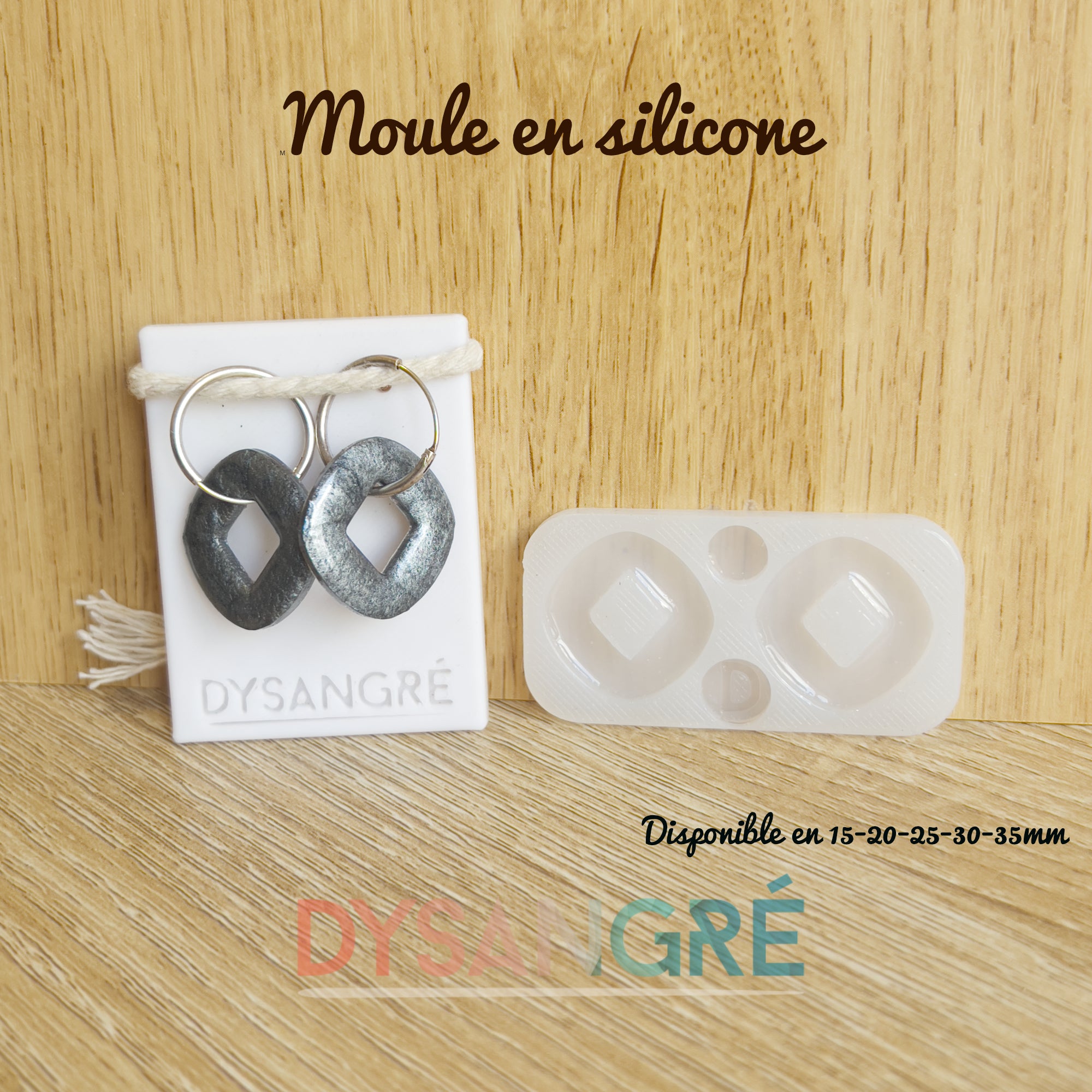 Moule en silicone Pampille Losange évidé