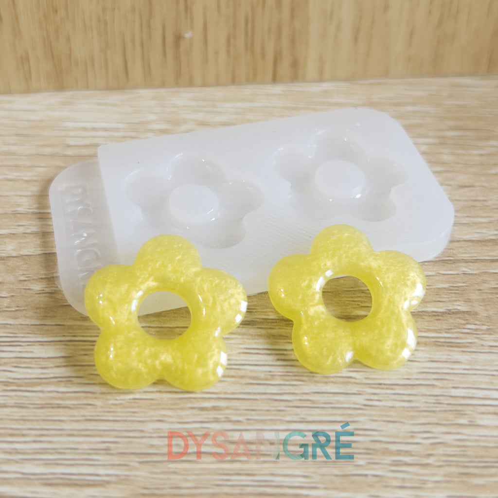 Moule en silicone Pampille fleur de 5 pétales