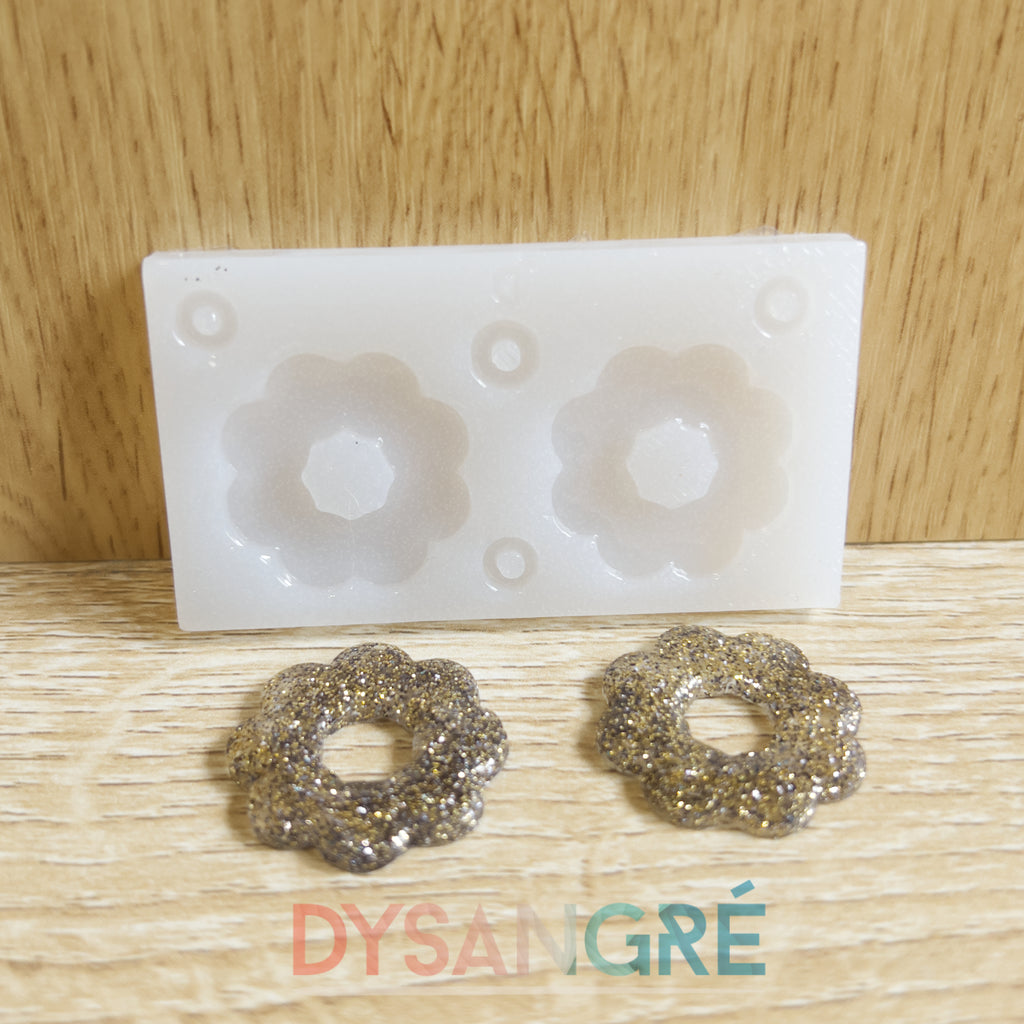 Moule en silicone Pampilles fleurs bulles