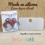 Moule en silicone Façon vitrail Coeur