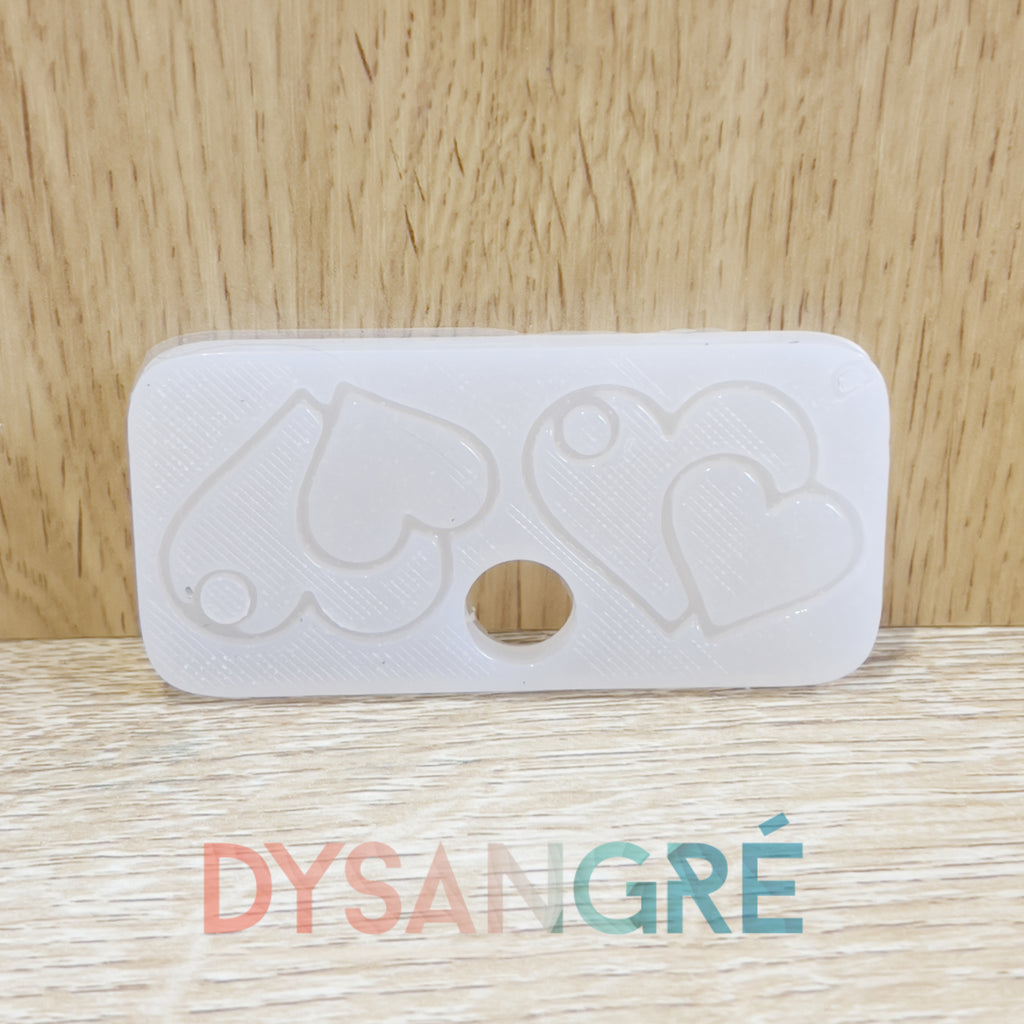 Moule en silicone Façon vitrail Coeur