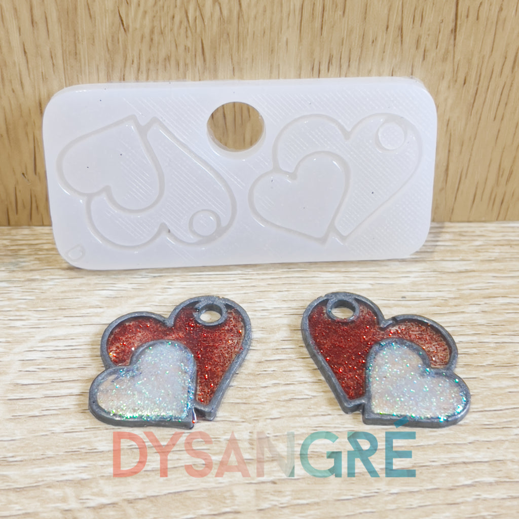 Moule en silicone Façon vitrail Coeur