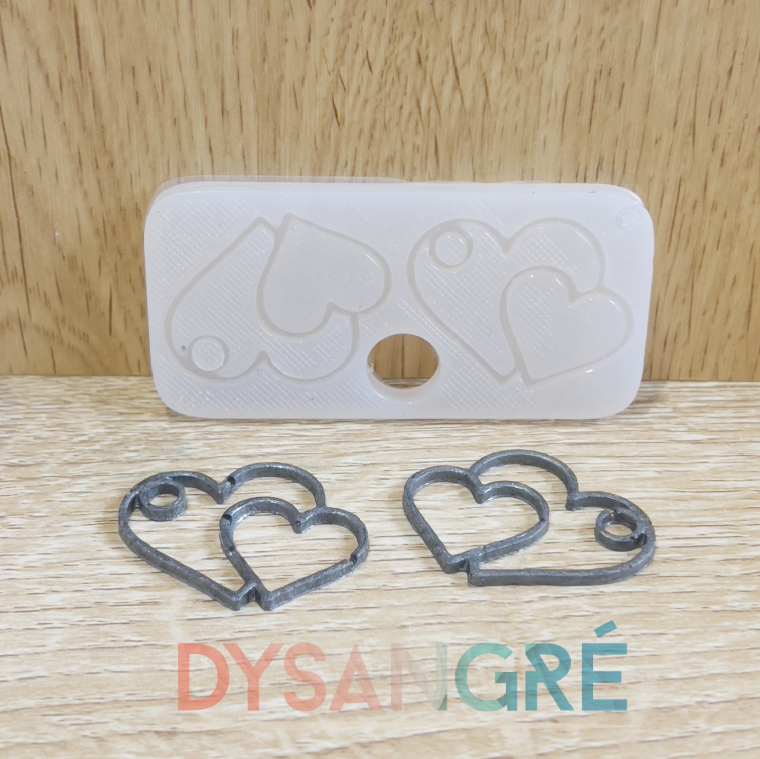 Moule en silicone Façon vitrail Coeur