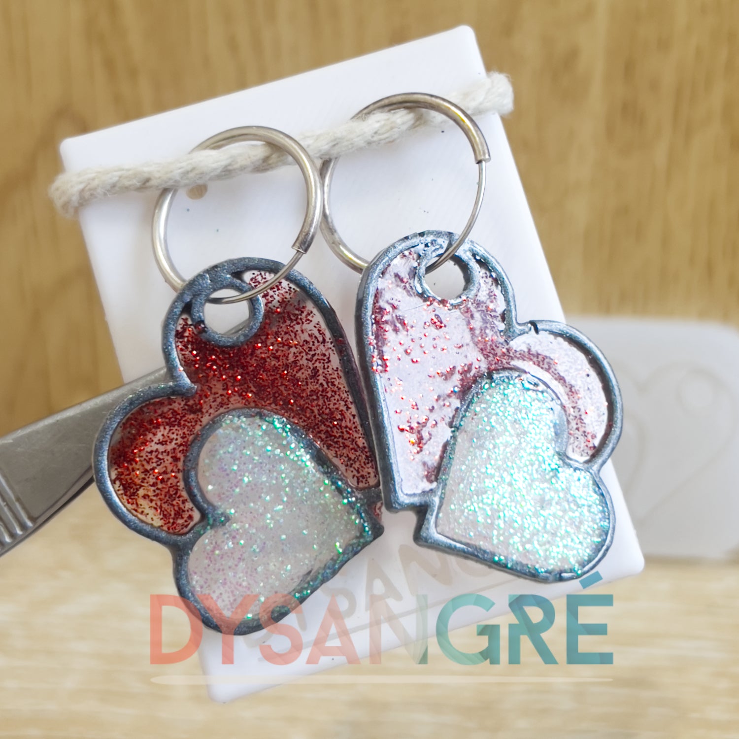 Moule en silicone Façon vitrail Coeur