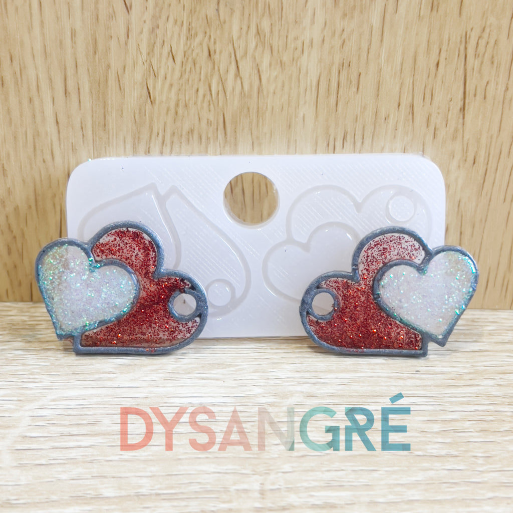 Moule en silicone Façon vitrail Coeur