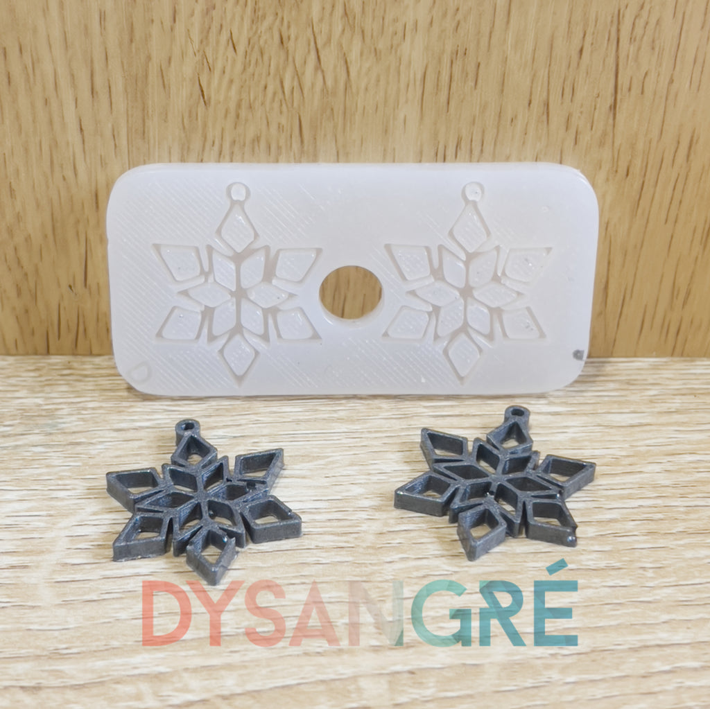 Moule en silicone Façon vitrail flocon de neige