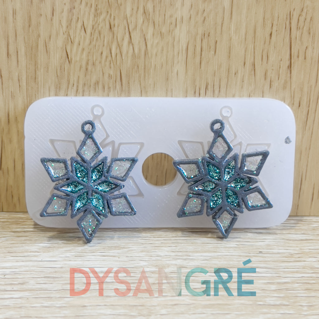 Moule en silicone Façon vitrail flocon de neige