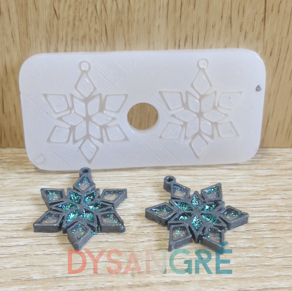 Moule en silicone Façon vitrail flocon de neige