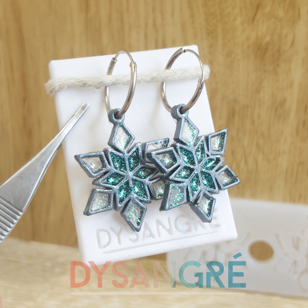 Moule en silicone Façon vitrail flocon de neige