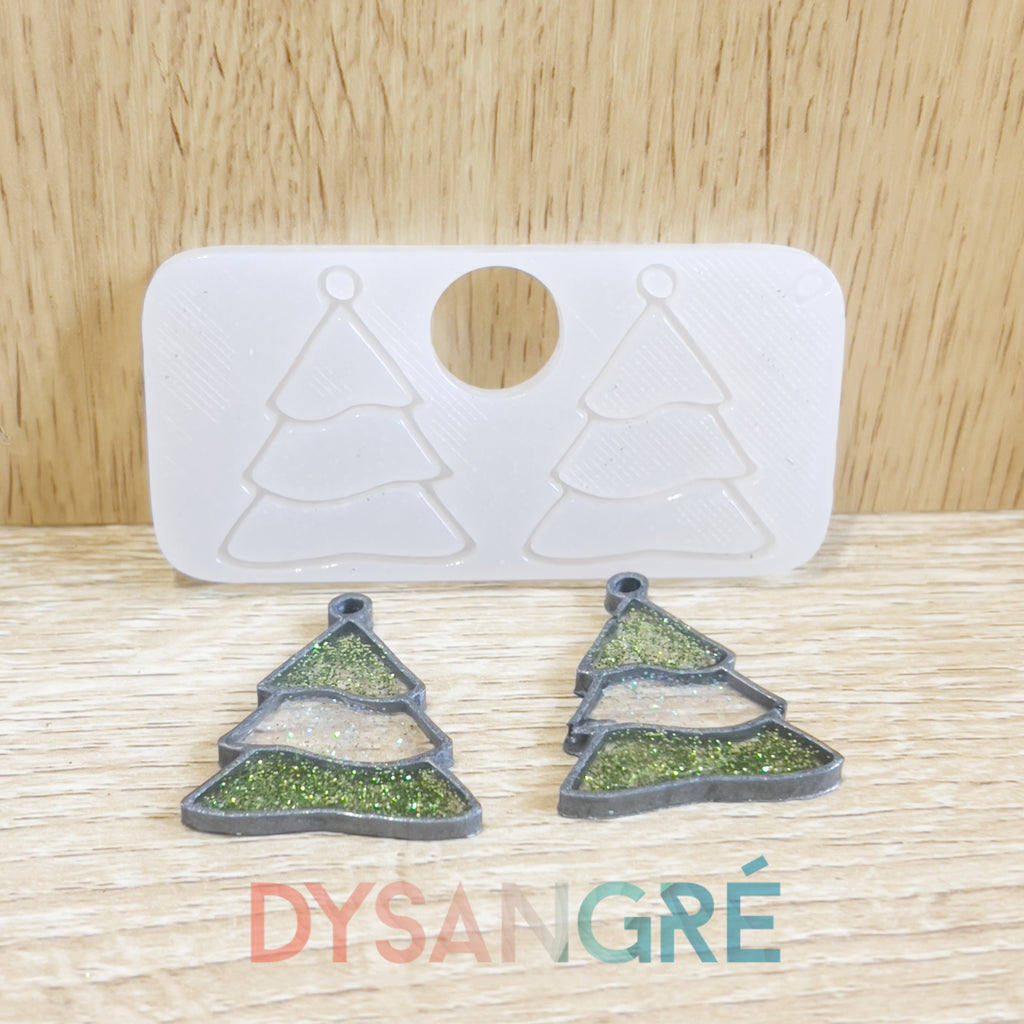 Moule en silicone Façon vitrail sapin