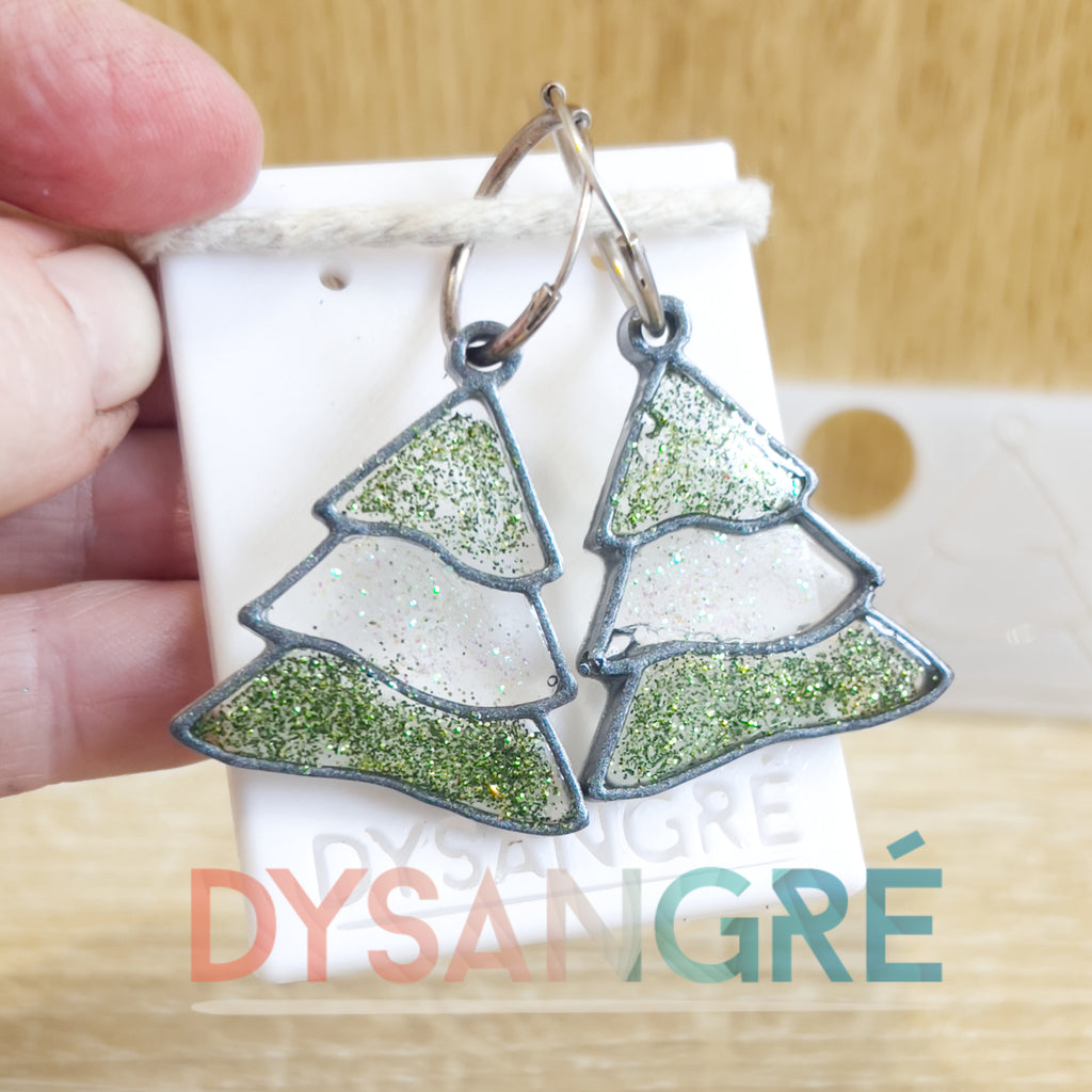 Moule en silicone Façon vitrail sapin