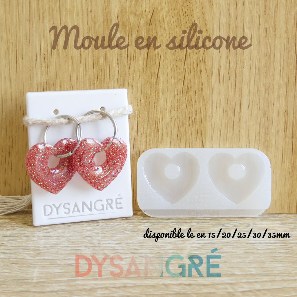 Moule en silicone Pampilles coeur 1
