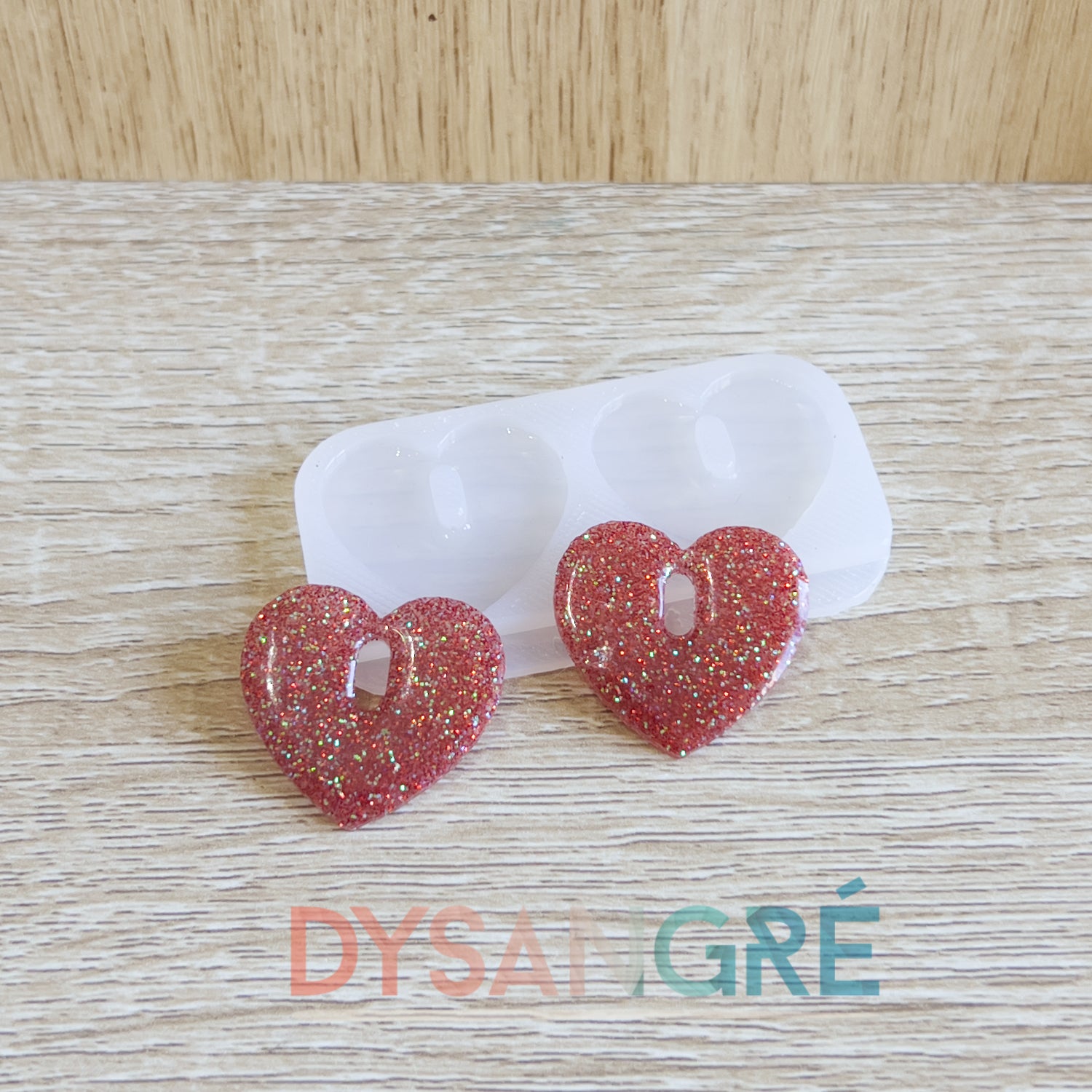 Moule en silicone Pampilles coeur 2