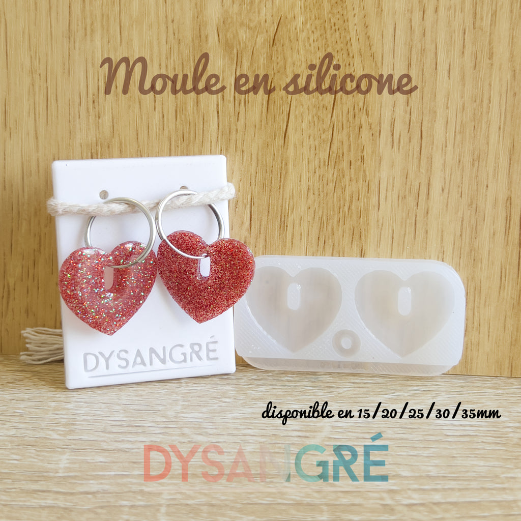 Moule en silicone Pampilles coeur 2