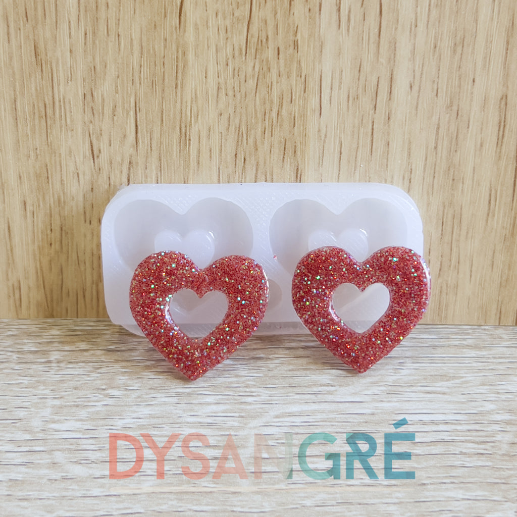 Moule en silicone Pampilles coeur évidé 1