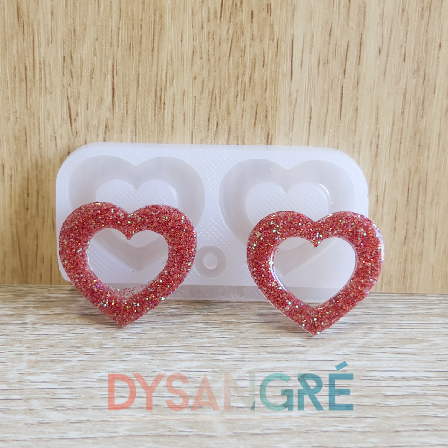 Moule en silicone Pampilles coeur évidé 2