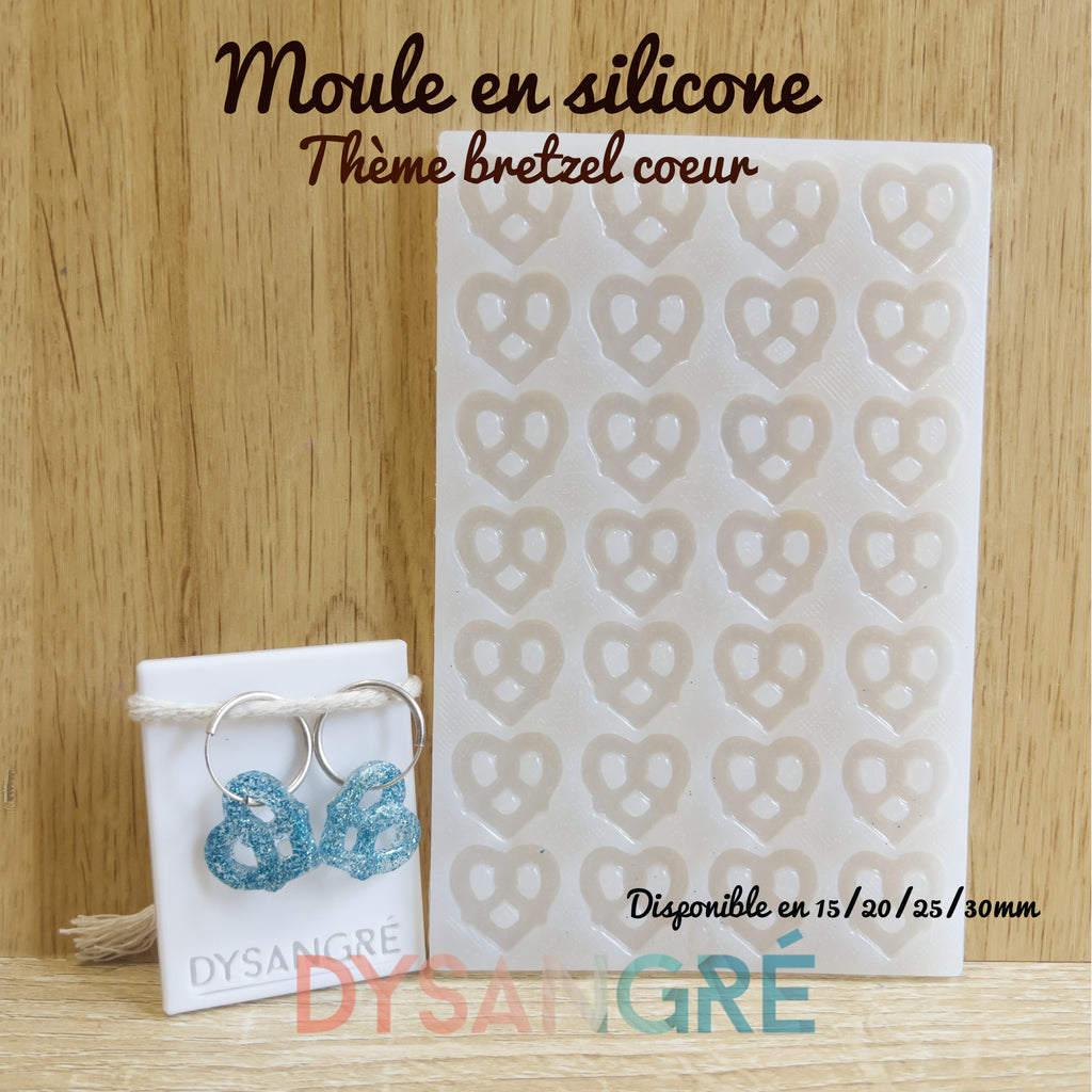 Moule en silicone Pampilles Bretzel coeur