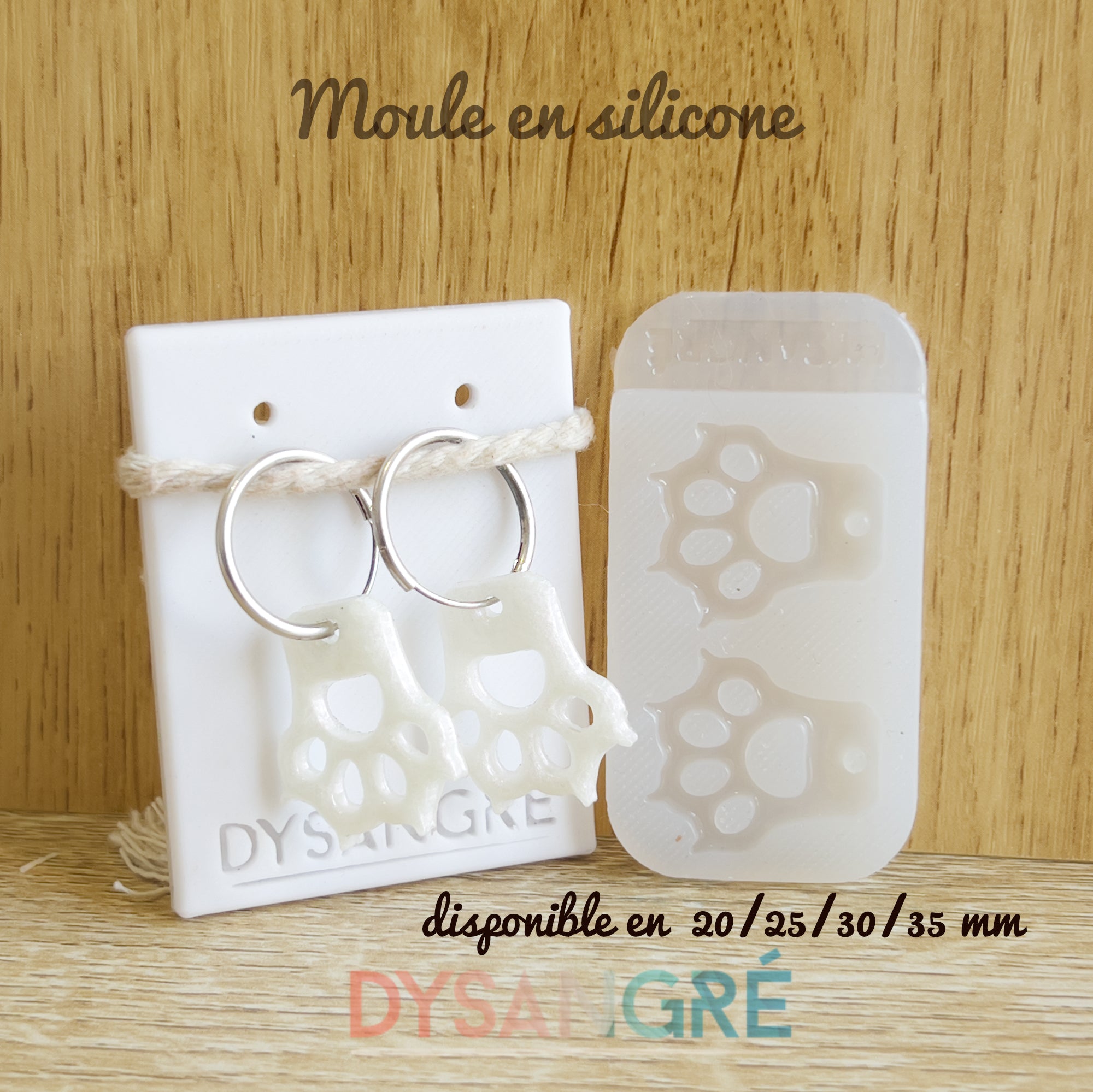 Moule en silicone Pampilles pattes de chat