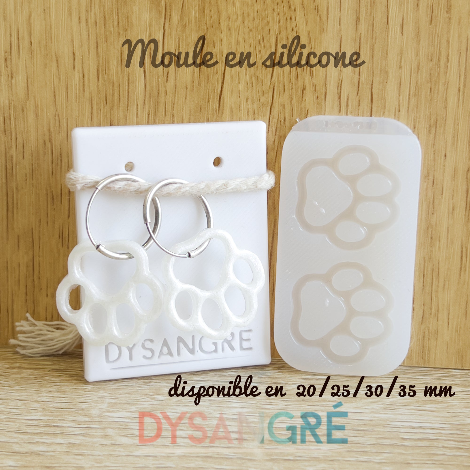 Moule en silicone Pampilles pattes de chien