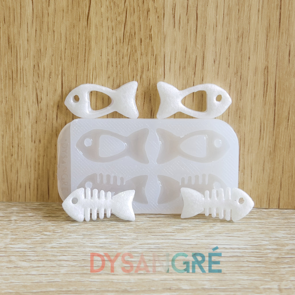 Moule en silicone Pampilles poissons