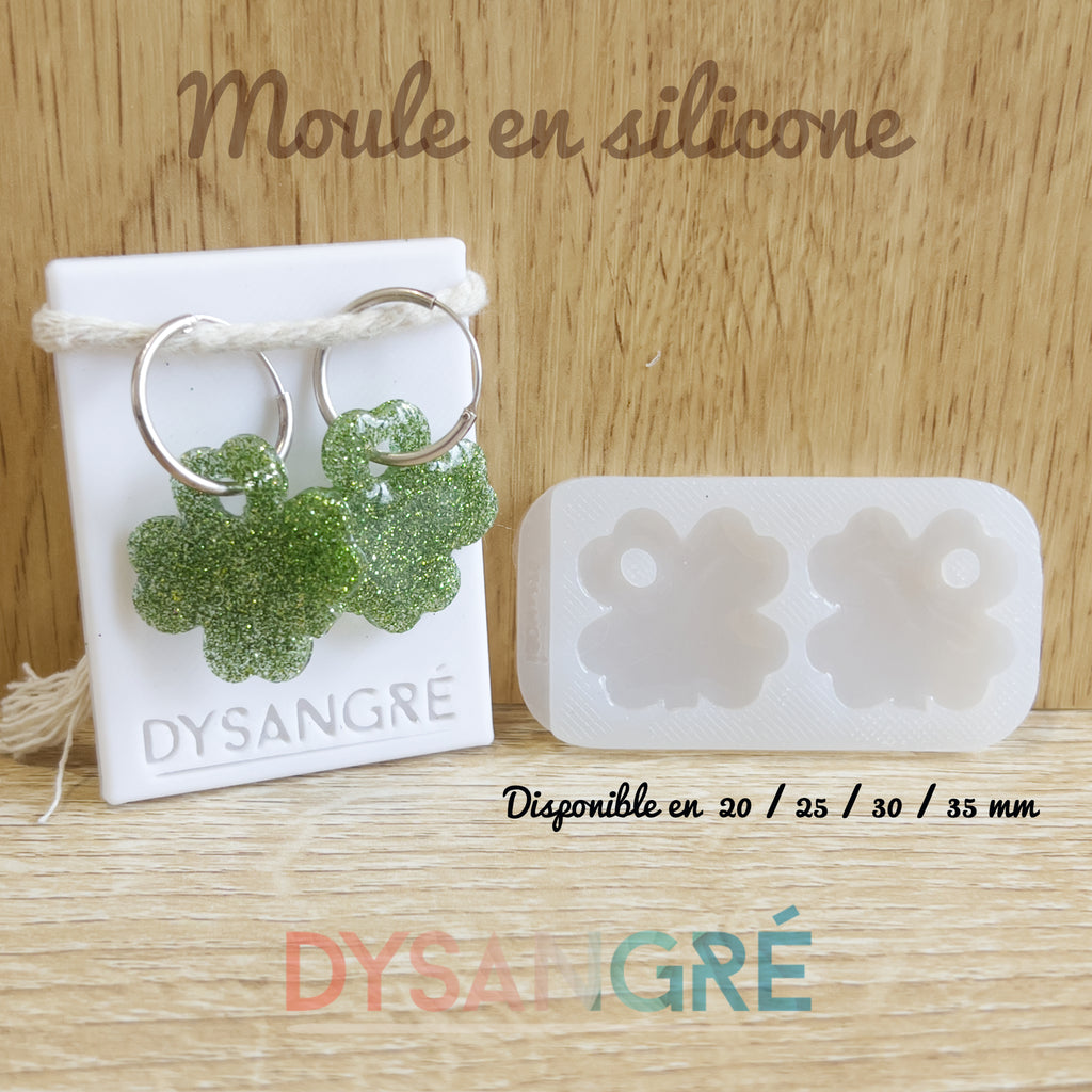 Moule en silicone Pampilles trèfles