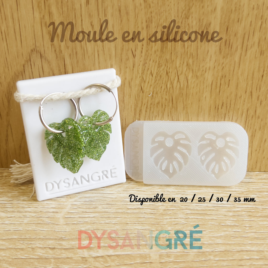 Moule en silicone Pampilles feuille de monster