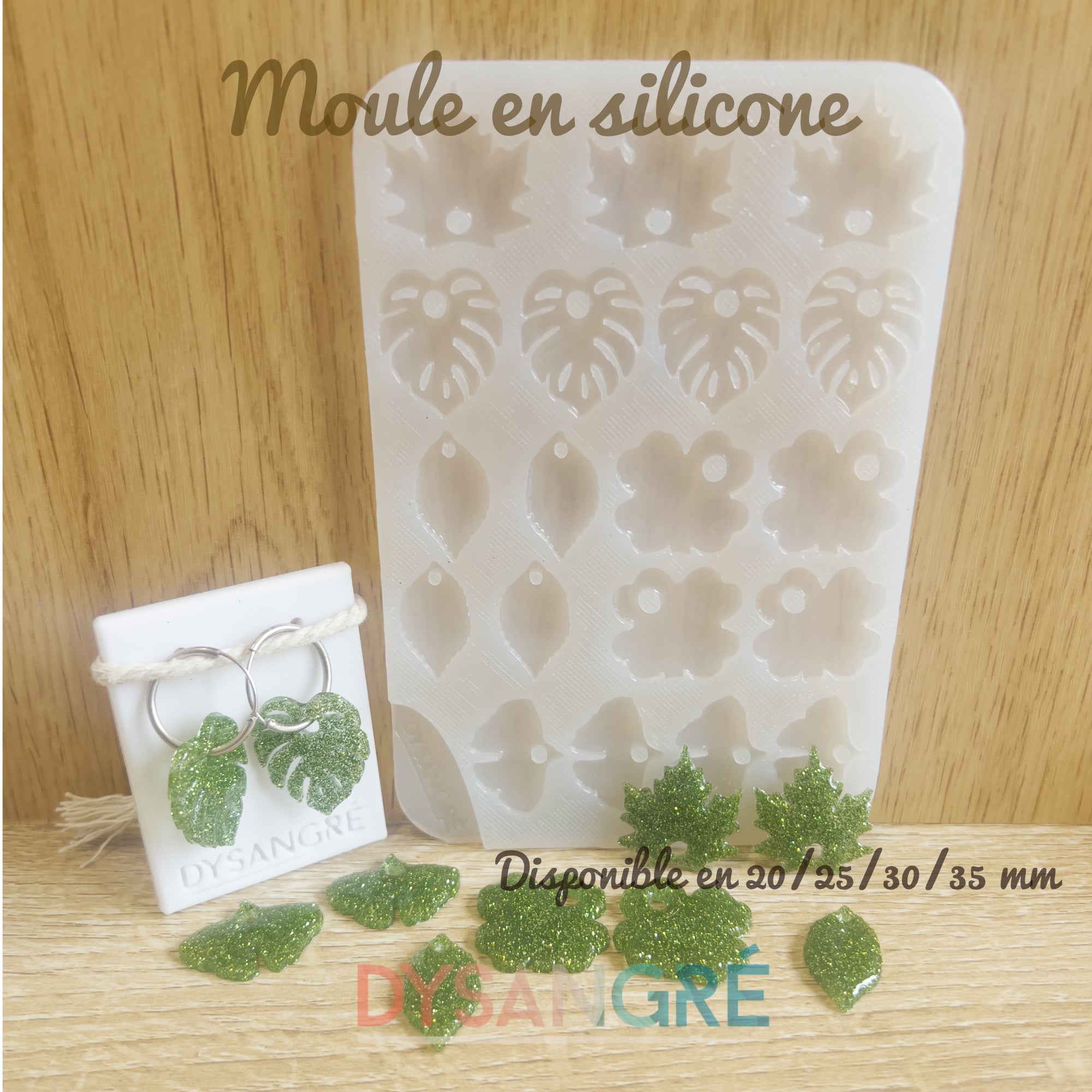 Moule en silicone Pampilles Feuillages