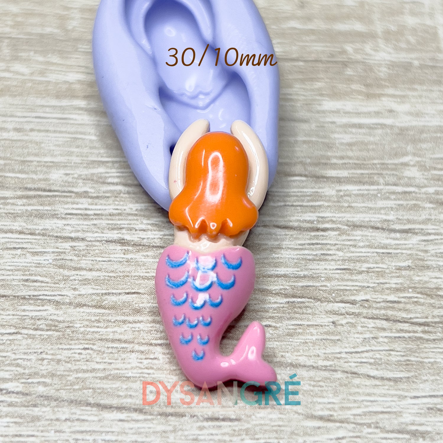 Moule en silicone Sirène 30/10mm