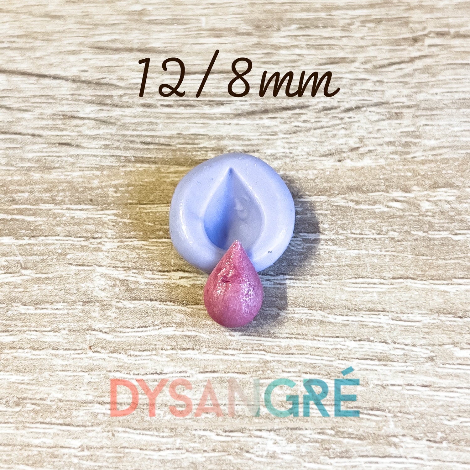 Moule en silicone goutte de pluis 12/8mm